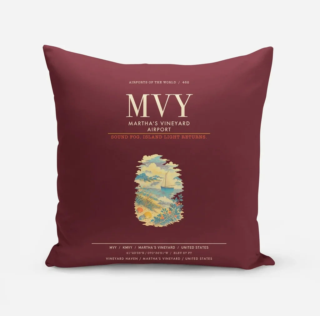 Martha's Vineyard Airport MVY - Dark Red