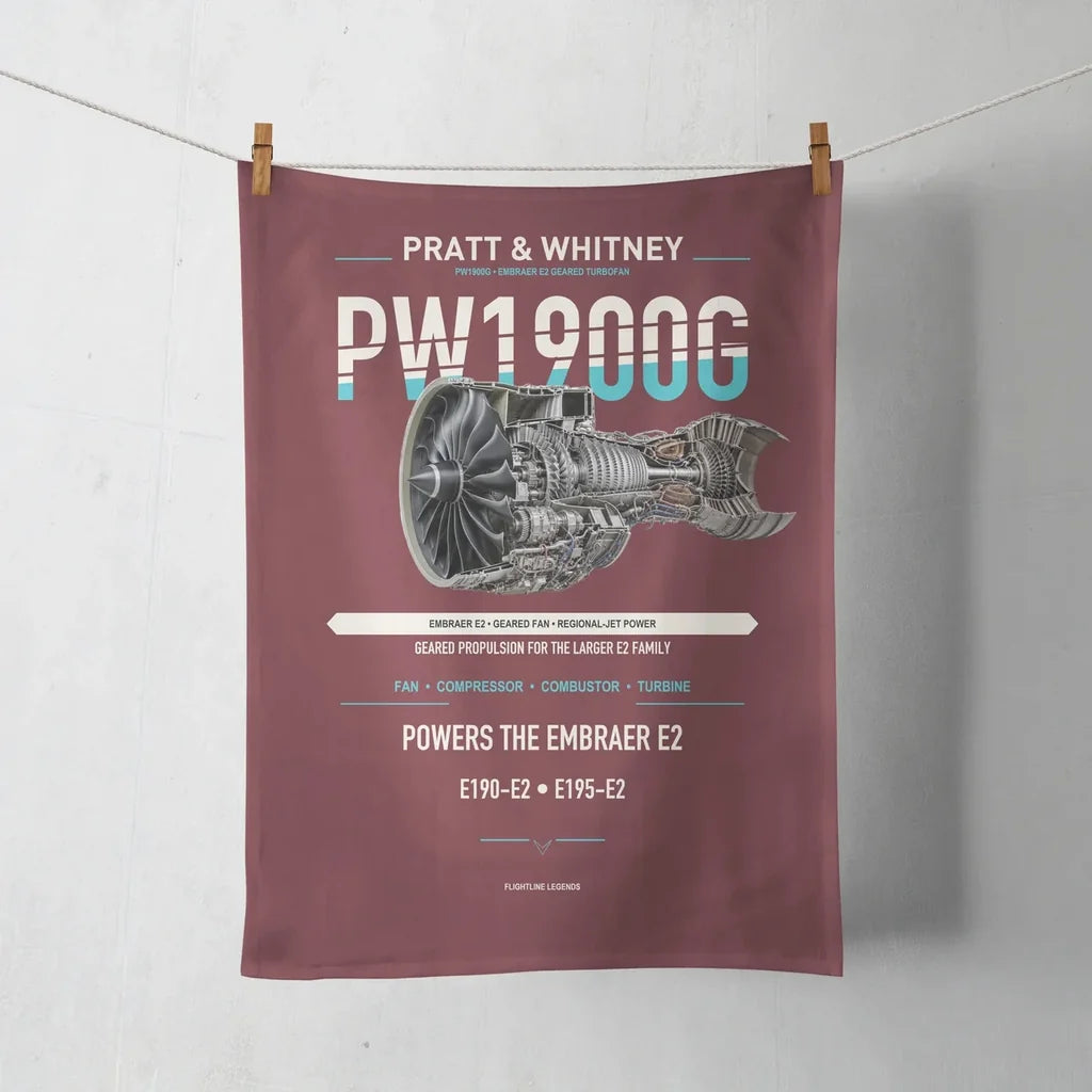 PW1900G design on dark red towel