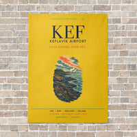 Thumbnail for Keflavík Airport KEF vertical canvas print - no frame - yellow background
