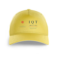 Thumbnail for Coronel FAP Francisco Secada Vignetta International Airport IQT — Iquitos (IQT) design on yellow printed hat