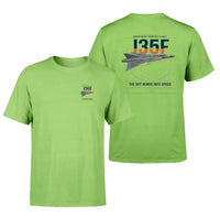 Thumbnail for Saab J 35F Draken design on light green t-shirt, double-side print