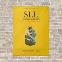 Thumbnail for Salalah Airport SLL vertical canvas print - no frame - yellow background