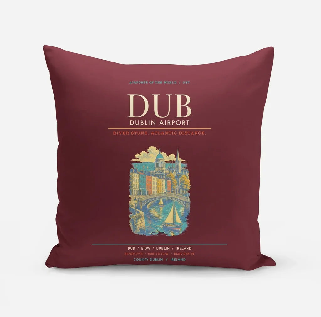 Dublin Airport DUB - Dark Red