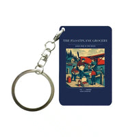 Thumbnail for VINTAGE G4286 - The Floatplane Grocery - Designed Key Chain design on navyblue