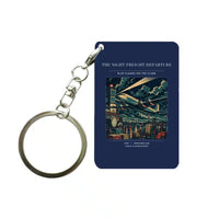 Thumbnail for VINTAGE G4248 - The Night Freight Departure - Designed Key Chain design on navyblue