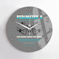 Thumbnail for Skyfront Perimeter 8 design on gray no frame wall clock