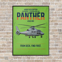 Thumbnail for Airbus Helicopters AS565 MBe Panther vertical canvas print - framed - light green background