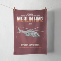 Thumbnail for Leonardo AW101 Merlin HM2 design on dark red towel