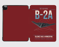 Thumbnail for B-2A Spirit design on dark red ipad tablet case