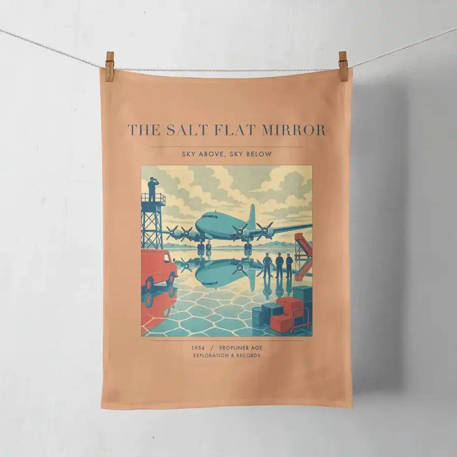 VINTAGE G4333 - The Salt Flat Mirror - Designed Towels design on orange