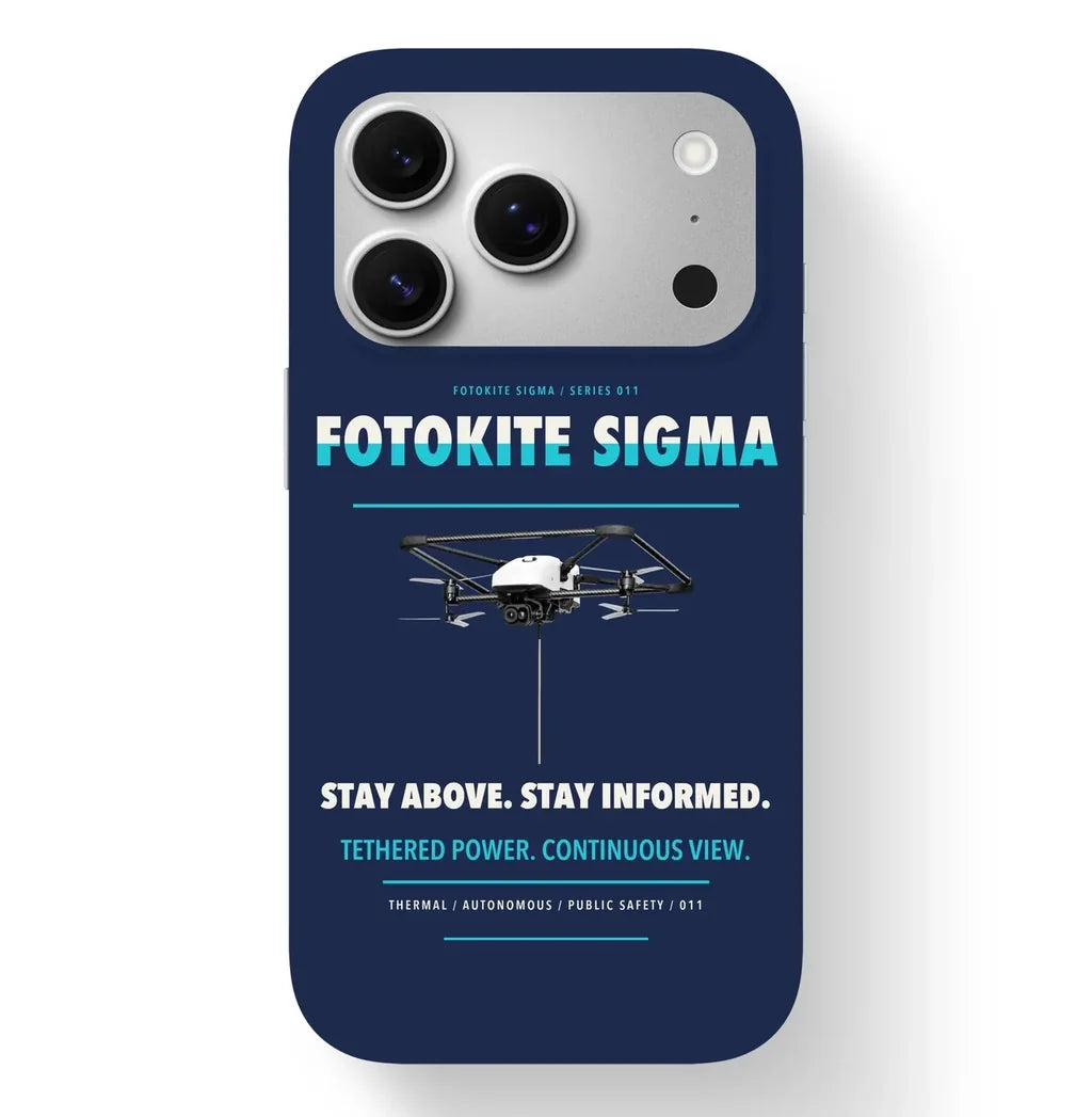 Fotokite Sigma Case design on navy blue iphone case