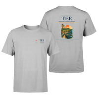 Thumbnail for Terceira Lajes Airport (TER) design printed on light gray double-side t-shirt
