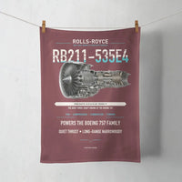 Thumbnail for RB211-535E4 design on dark red towel