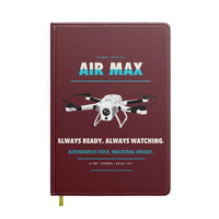 Thumbnail for Percepto Air Max design on dark red notebook