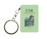 Thumbnail for Grenoble-Isère Airport (GNB) design on light green key chain