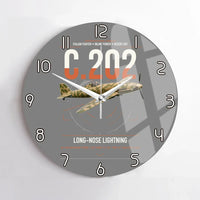 Thumbnail for Macchi C.202 Folgore design on gray no frame wall clock