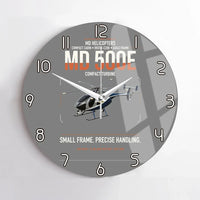 Thumbnail for MD Helicopters MD 500E design on gray no frame wall clock