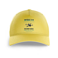 Thumbnail for Skydio X10 design on yellow printed hat