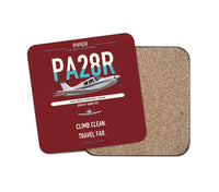 Thumbnail for Piper PA-28R Arrow III design on dark red 1 piece coaster