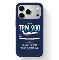 Thumbnail for Daher TBM 900 design on navy blue magsafe iphone case, for iPhone 17 Pro