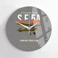 Thumbnail for Royal Aircraft Factory S.E.5a design on gray no frame wall clock