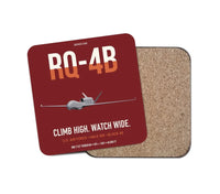 Thumbnail for RQ-4B Global Hawk design on dark red 1 piece coaster