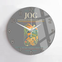 Thumbnail for Yogyakarta International Airport (JOG) design on gray no frame wall clock