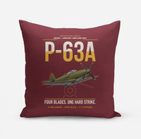 Thumbnail for P-63A Kingcobra design on dark red pillow