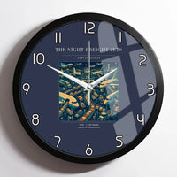 Thumbnail for VINTAGE G4133 - The Night Freight Jets - Designed Wall Clocks design on navyblue framed