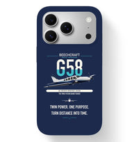 Thumbnail for Beechcraft Baron G58 design on navy blue magsafe iphone case, for iPhone 17 Pro