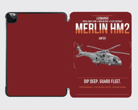 Thumbnail for Leonardo AW101 Merlin HM2 design on dark red ipad tablet case