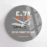 Thumbnail for E-7A Wedgetail design on gray no frame wall clock