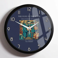 Thumbnail for VINTAGE G4235 - The Pony In The Hold - Designed Wall Clocks design on navyblue framed