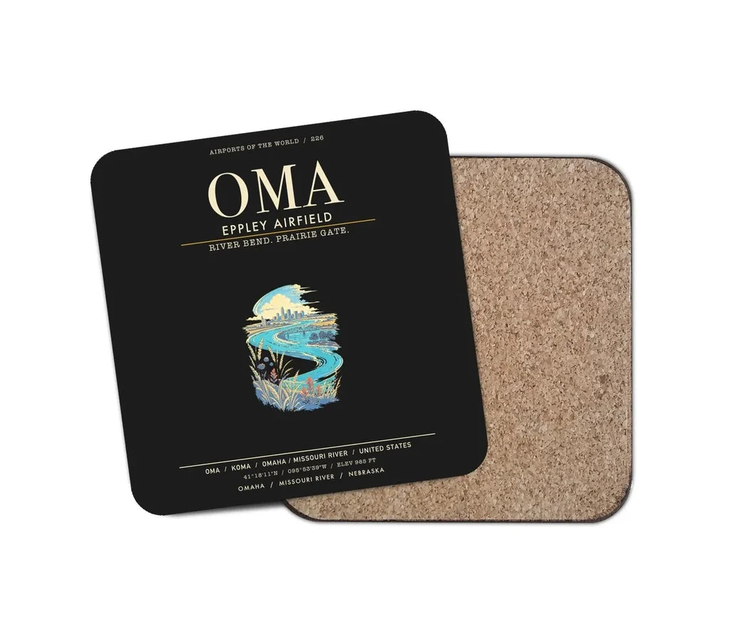 Omaha Eppley Airfield OMA - Black