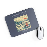 Thumbnail for VINTAGE G4350 - The Reindeer Crossing - Designed Mouse Pads design on navyblue rectangle