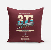 Thumbnail for Boeing 377 Stratocruiser design on dark red pillow