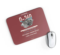 Thumbnail for O-360 design on dark red rectangle mouse pad