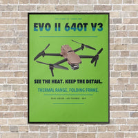 Thumbnail for Autel EVO II Dual 640T V3 vertical canvas print - framed - light green background