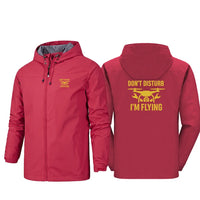 Thumbnail for Don't Disturb I'm Flying Designed Rain Jackets & Windbreakers - view 12