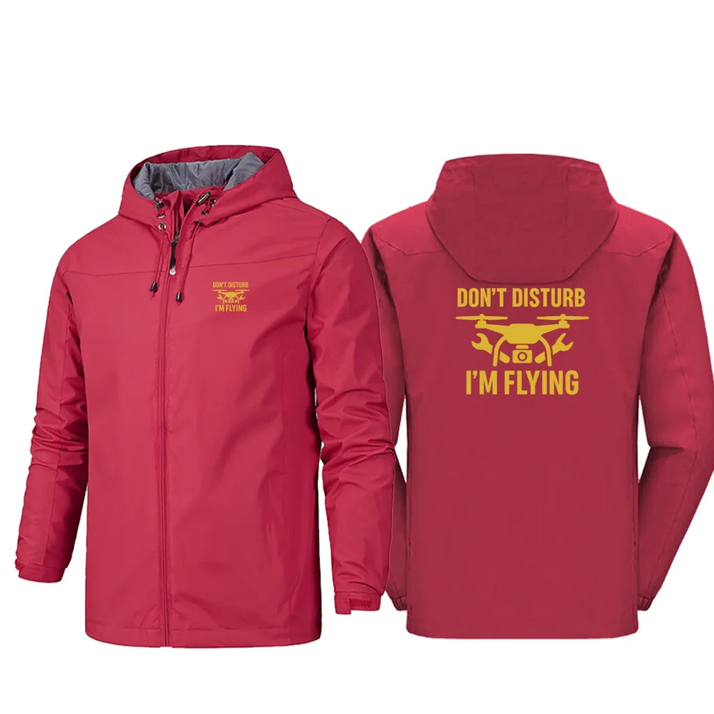 Don't Disturb I'm Flying Designed Rain Jackets & Windbreakers - view 12