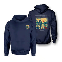 Thumbnail for VINTAGE G4503 - The Ferry Pilots - Double-Side Hoodie design on navyblue double side