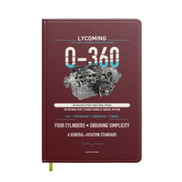Thumbnail for O-360 design on dark red notebook