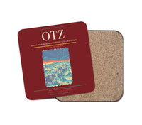 Thumbnail for Ralph Wien Memorial Airport (OTZ) design on dark red 1 piece coaster