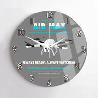 Thumbnail for Percepto Air Max design on gray no frame wall clock