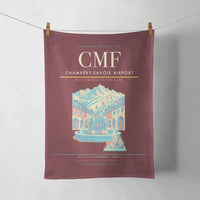 Thumbnail for Chambéry-Savoie Airport (CMF) design on dark red towel