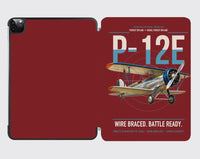 Thumbnail for Boeing P-12E design on dark red ipad tablet case