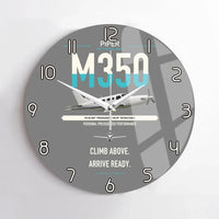 Thumbnail for Piper M350 design on gray no frame wall clock