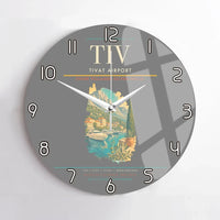 Thumbnail for Tivat Airport (TIV) design on gray no frame wall clock