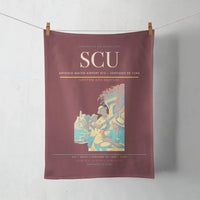Thumbnail for Antonio Maceo Airport (SCU) design on dark red towel