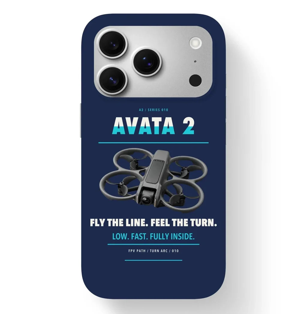 DJI Avata 2 Case design on navy blue iphone case